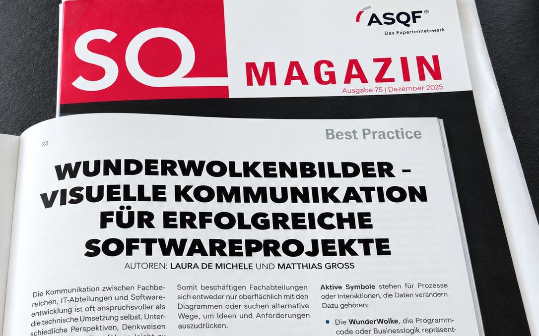 Aufgeschlagenes SQ-Magazin, Ausgabe 75 vom Dezember 2025, mit dem Artikel zu WunderWolkenBildern.